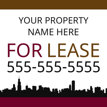 Picture of 24" x 24" - Yard Sign - For Lease/Rent - 01