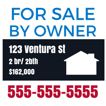 Picture of 24" x 24" - Yard Sign - For Sale By Owner - 02
