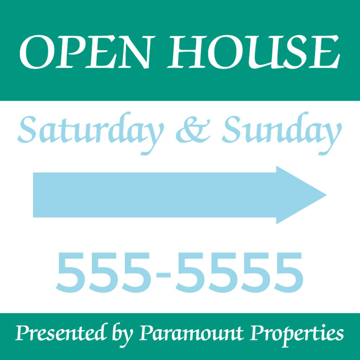 Picture of 24" x 24" - Yard Sign - Open House - 01