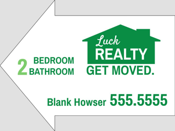 Picture of 16.75" x 22.75" - Yard Sign - Arrow Shaped - 02
