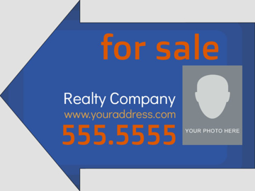 Picture of 16.75" x 22.75" - Yard Sign - Arrow Shaped - 19