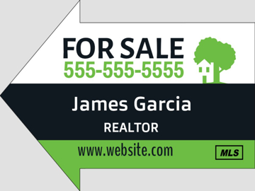 Picture of 16.75" x 22.75" - Yard Sign - Arrow Shaped - 35