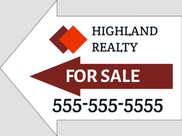 Picture of 16.75" x 22.75" - Yard Sign - Arrow Shaped - 36