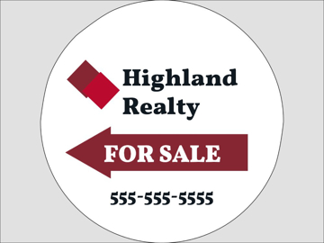 Picture of 17" x 17" - Yard Sign - Circle Shaped - 01