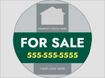Picture of 17" x 17" - Yard Sign - Circle Shaped - 03