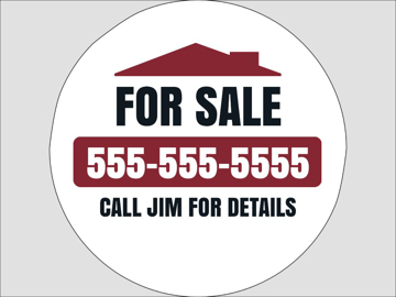 Picture of 17" x 17" - Yard Sign - Circle Shaped - 05