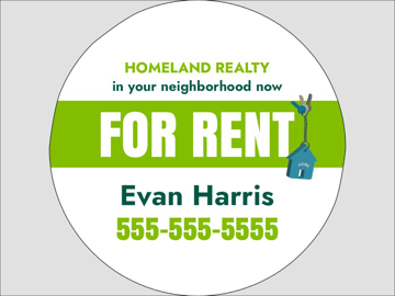 Picture of 17" x 17" - Yard Sign - Circle Shaped - 08