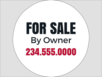 Picture of 17" x 17" - Yard Sign - Circle Shaped - 11