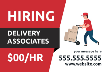 Picture of 12" x 18" - Car Magnet - Now Hiring - 01