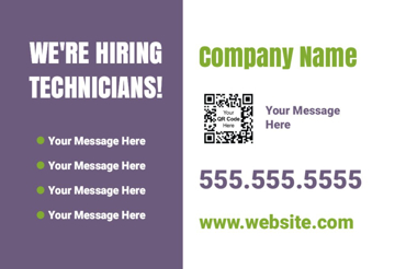Picture of 12" x 18" - Car Magnet - Now Hiring - 02
