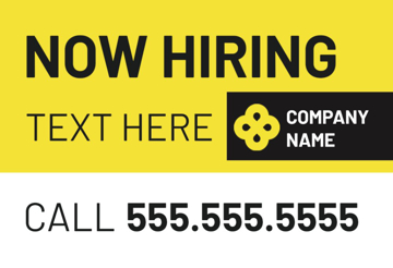 Picture of 12" x 18" - Car Magnet - Now Hiring - 03