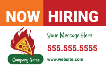 Picture of 12" x 18" - Car Magnet - Now Hiring - 04