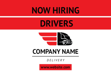 Picture of 12" x 18" - Car Magnet - Now Hiring - 07