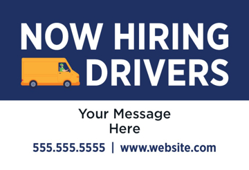 Picture of 12" x 18" - Car Magnet - Now Hiring - 10