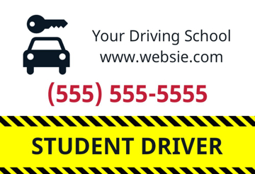 Picture of 12" x 18" - Car Magnet - Student Driver - 03