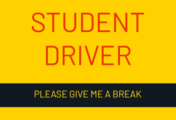Picture of 12" x 18" - Car Magnet - Student Driver - 08