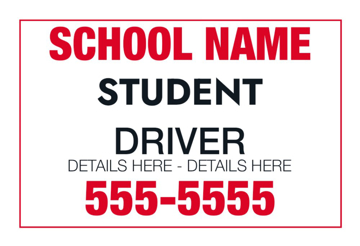 Picture of 12" x 18" - Car Magnet - Education - 07