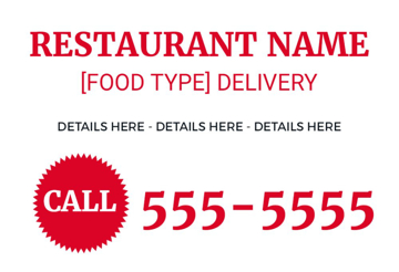 Picture of 12" x 18" - Car Magnet - Restaurant - 05