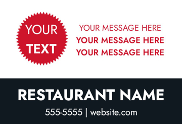 Picture of 12" x 18" - Car Magnet - Restaurant - 18