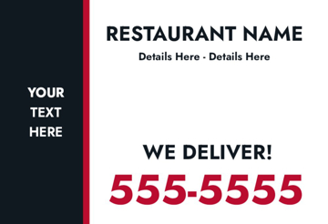 Picture of 12" x 18" - Car Magnet - Restaurant - 19