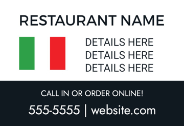 Picture of 12" x 18" - Car Magnet - Restaurant - 23