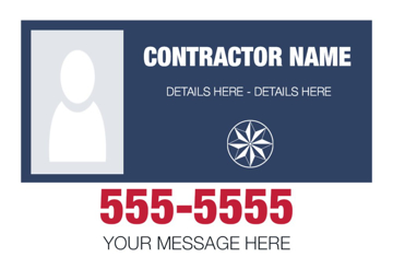 Picture of 12" x 18" - Car Magnet - Contractor - 05