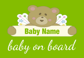 Picture of 12" x 18" - Baby On Board - 09