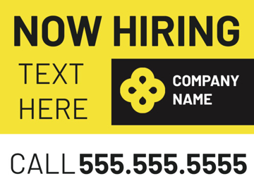 Picture of 18" x 24" - Car Magnet - Now Hiring - 06