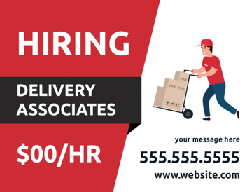 Picture of 18" x 24" - Car Magnet - Now Hiring - 10