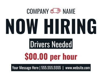 Picture of 18" x 24" - Car Magnet - Now Hiring - 12