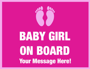 Picture of 18" x 24" - Car Magnet - Baby On Board - 02