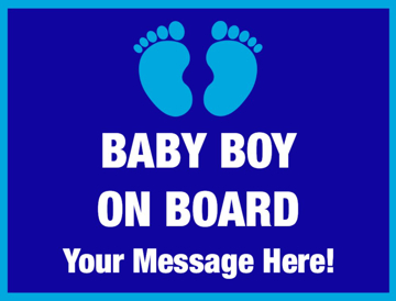 Picture of 18" x 24" - Car Magnet - Baby On Board - 04
