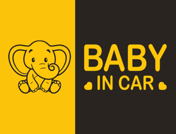 Picture of 18" x 24" - Car Magnet - Baby On Board - 06