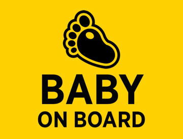 Picture of 18" x 24" - Car Magnet - Baby On Board - 08