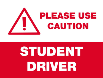 Picture of 18" x 24" - Car Magnet - Student Driver - 02
