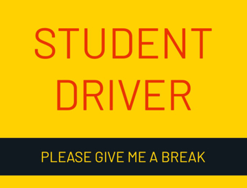 Picture of 18" x 24" - Car Magnet - Student Driver - 08