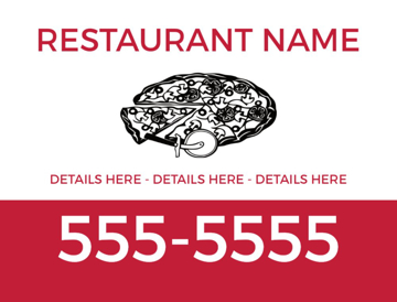 Picture of 18" x 24" - Car Magnet - Restaurant - 02