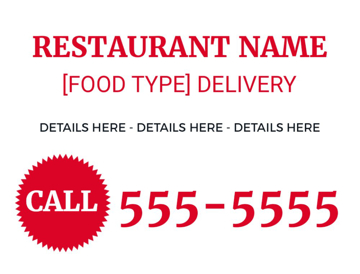 Picture of 18" x 24" - Car Magnet - Restaurant - 07