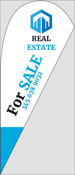 Picture of Teardrop Flag - Real Estate - 16