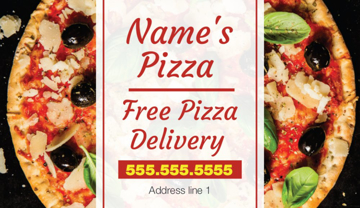Picture of Business Card - Pizza Delivery  - Business Card Magnet