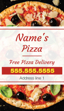 Picture of Business Card - Pizza Delivery  - Business Card Magnet