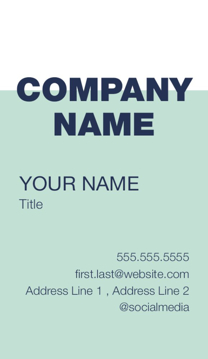 Picture of Business Card 3  - Vertical - Business Card Magnet
