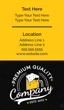 Picture of Food & Beverage 7  - Vertical - Business Card Magnet