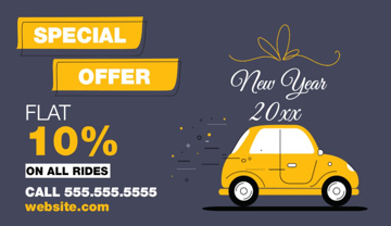 Picture of Promotional - Cab Service  - Business Card Magnet