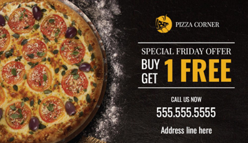 Picture of Promotional - Pizza Offer  - Business Card Magnet