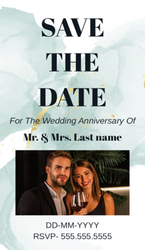 Picture of Save The Date - Anniversary  - Business Card Magnet