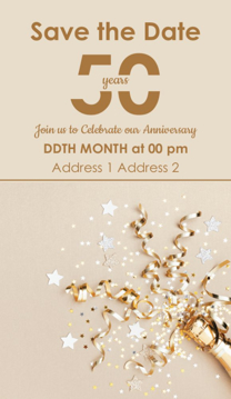 Picture of Save The Date - Anniversary Party  - Business Card Magnet