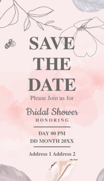 Picture of Save The Date - Bridal Shower Party  - Business Card Magnet