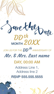 Picture of Save The Date - Wedding Anniversary  - Business Card Magnet