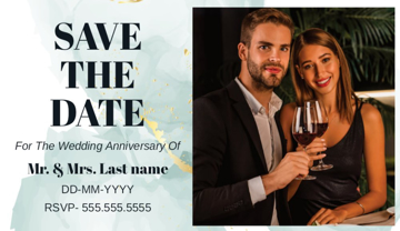 Picture of Save The Date 4  - Horizontal - Business Card Magnet